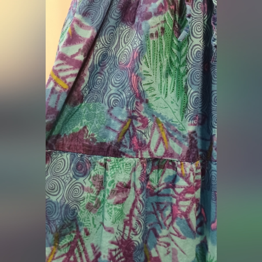 Vtg Boho Hippie Cotton Dress - Picture 5 of 6